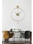 Tekno Trust Yuvarlak Tiktok Xxl 90 cm Gold, Modern Dekoratif Sarkaçlı Metal Duvar Saati Altın Metal Modern 3