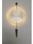 Tekno Trust Metal Led'li Masippi Kristal 40X90 cm Gold, Modern Metal, Cam ve Ahşap Tasarım Duvar Saati Yuvarlak 1
