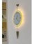 Tekno Trust Metal Led'li Masippi Kristal 40X90 cm Gold, Modern Metal, Cam ve Ahşap Tasarım Duvar Saati Yuvarlak 2