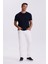 Lacivert %100 Pamuk Slim Fit Bisiklet Yaka Basic T-Shirt 2