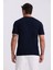 Lacivert %100 Pamuk Slim Fit Bisiklet Yaka Basic T-Shirt 4