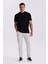 Siyah %100 Pamuk Desenli Bisiklet Yaka T-Shirt 2