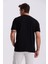 Siyah %100 Pamuk Desenli Bisiklet Yaka T-Shirt 4