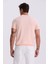Pembe Slim Fit Triko Bisiklet Yaka T-Shirt 4