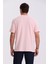 Pembe %100 Pamuk Desenli Bisiklet Yaka T-Shirt 4