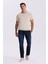 Bej Slim Fit Triko Bisiklet Yaka T-Shirt 1