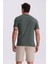 Haki %100 Pamuk Slim Fit Bisiklet Yaka Basic T-Shirt 4