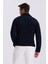 Lacivert Slim Fit Bebe Yaka Pamuklu Cepli Denim Kot Ceket 4