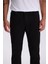 Siyah Comfort Fit Kanvas Spor Pantolon 3