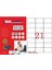 Lazer Etiket TW-2021 100 A4 Sayfa Laser Etiket 63.5 x 38.1 mm Boyutunda 1 A4 Sayfada 21 Etiket 1