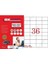 Lazer Etiket TW-2035 100 A4 Sayfa Laser Etiket 52.5 x 33 mm Boyutunda 1 A4 Sayfada 36 Etiket 1