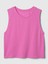 Kadın Pembe Gapfit Breathe Cropped Muscle T-Shirt 2