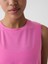 Kadın Pembe Gapfit Breathe Cropped Muscle T-Shirt 3