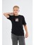 Atatürk Tasarım Baskılı Siyah Çocuk T-Shirt 1