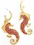 Artisan 18K Altın Kaplama Deniz Atı Küpe 1