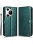 Xiaomi Poco F6 5g Deri Kılıf 3 Kart Tutucu Yuvaları Nokta Desenli Telefon Kapağı-Yeşil (Yurt Dışından) 1