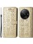 Xiaomi Redmi Için A3 Kılıf Sevimli Kedi Köpek Baskılı Pu Deri Flip Telefon Kapağı-Altın (Yurt Dışından) 1