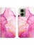 Motorola Moto G24 4G/G04 4g Pu Deri Kickstand Cüzdan Mermer Için Kılıf (Yurt Dışından) 3