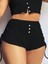 Kadın Ip Askılı Crop Bluz ve Yanlardan Büzgülü Ikili Kaşkorse Short Takım 4