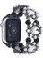 Apple Watch Series 9 8 7 41MM / 6 5 4 40MM Bilek Kayışı Boncuklu Inci Dekor Kordonlu Saat (Yurt Dışından) 1