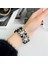 Apple Watch Series 9 8 7 41MM / 6 5 4 40MM Bilek Kayışı Boncuklu Inci Dekor Kordonlu Saat (Yurt Dışından) 3