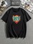 Erkek Süper Baba Baskılı Bisiklet Yaka Salaş Oversize Boyfriend Siyah, Beyaz, Gri , Bej T-Shirt 1