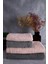 Line %100 Pamuk Luxury 6 Parça Havlu Hamam Seti - Gri Pembe 3