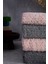 Line %100 Pamuk Luxury 6 Parça Havlu Hamam Seti - Gri Pembe 4