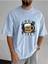 Erkek Bira Babası Dad Beer Baskılı Bisiklet Yaka Salaş Oversize Boyfriend Siyah, Beyaz, Bej, Mavi T-Shirt 1