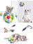 Ponponlu ve Çıngıraklı Kedi Oyun Topu + Lazer Kedi Oyuncağı Egzersizi 1 + 1 7cm 1