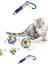 Ponponlu ve Çıngıraklı Kedi Oyun Topu + Lazer Kedi Oyuncağı Egzersizi 1 + 1 7cm 5