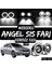 Peugeot 301 2012-2021 Uyumlu Üniversal Mercekli Angel Sis Farı Metal Su Geçirmez 76 mm Beyaz Halkalı Gündüz Farı Angel Eyes 2 Adet 1