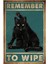 Kedi Silmeyi Unutmayın Tablo Ahşap Poster Dekoratif 1