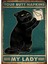 My Lady Güzel Kara Kedi Poster Tablo Ahşap Poster Dekoratif 1