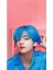 Bts V Kim Taehyung Mavi Saç Tablo Ahşap Poster Dekoratif KOD1416 1