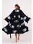 Blue Eye Pamuklu Müslin Kimono Siyah 2