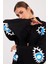 Blue Eye Pamuklu Müslin Kimono Siyah 5