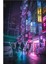 Tokyo Japonya'da Cyberpunk Anime Estetiği Tablo Ahşap Poster Dekoratif 1