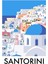 Santorini Seyahat Posteri Tablo Ahşap Poster Dekoratif 1