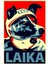 Laika, Uzay Yolcusu Cccp Tablo Ahşap Poster Dekoratif 1