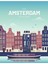 Amsterdam Hollanda Vektör Çizim Tablo Ahşap Poster Dekoratif 1