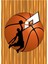 Smaç Smaçlı Basketbolcu Tablo Ahşap Poster Dekoratif 1