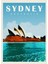 Sidney Seyahat Opera Binası Sidney Manzarası Avustralya Tablo Ahşap Poster Dekoratif 1