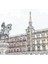 Plaza Mayor Madrid Suluboya Tablo Ahşap Poster Dekoratif 1
