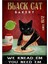 Kara Kedi Fırın Tablo Ahşap Poster Dekoratif 1