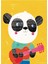 Animal Band - Panda Gitarist Tablo Ahşap Poster Dekoratif 1