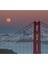 Ay, San Francisco, Golden Gate Tablo Ahşap Poster Dekoratif 1