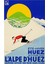 Art Deco Dönemi Eski Isviçre Alpleri Spor Reklamı Tablo Ahşap Poster Dekoratif 1