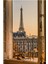 Gün Batımında Paris Balkonundan Muhteşem Eyfel Kulesi Manzarası Tablo Ahşap Poster Dekoratif 1