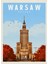 Varşova Seyahat Varşova Polonya Seyahat Posteri Warszawa Plakat Tablo Ahşap Poster Dekoratif 1